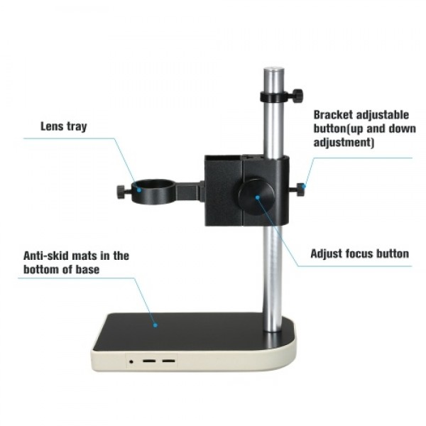 CCD Industrial Camera Holder 41mm Adjsutable Upper and Down Regulation Digital Industry Lab Microscope Lens Table Stand Dual Rin