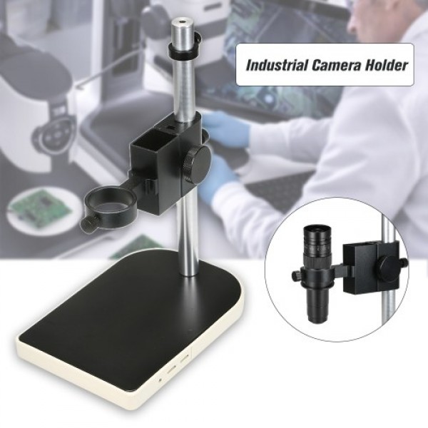 CCD Industrial Camera Holder 41mm Adjsutable Upper and Down Regulation Digital Industry Lab Microscope Lens Table Stand Dual Rin