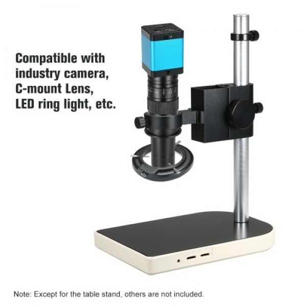 CCD Industrial Camera Holder 41mm Adjsutable Upper and Down Regulation Digital Industry Lab Microscope Lens Table Stand Dual Rin