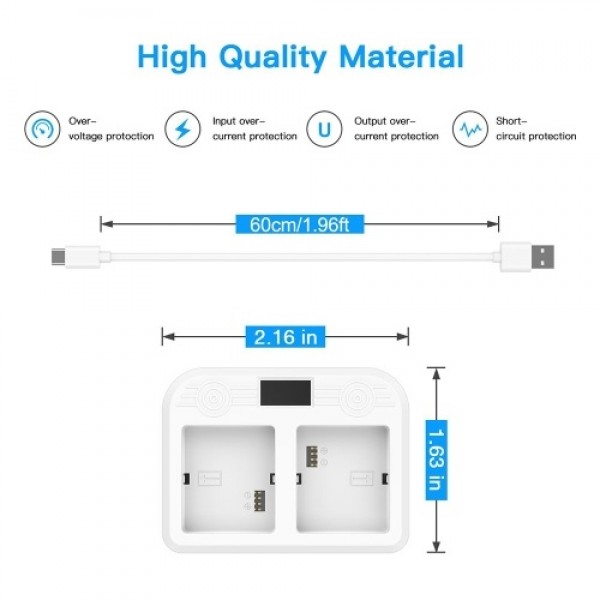 Battery Charger Station Compatible with Arlo Ultra 4k Arlo Pro 3 Camera Dual Charging Station LED Display