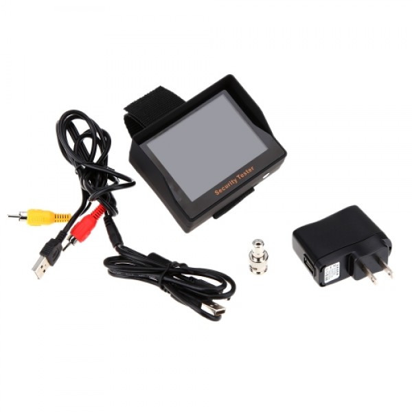 3.5" TFT Color LED Portable Test Monitor CCTV Camera Security Tester for Surveillance Audio Video Input