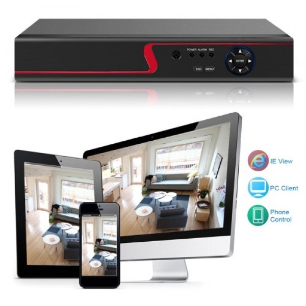 4CH 1080P Full High Definition Hybrid AHD/Analog/TVI/CVI/ CCTV Digital Video Recorder DVR for Security Surveillance System, No H