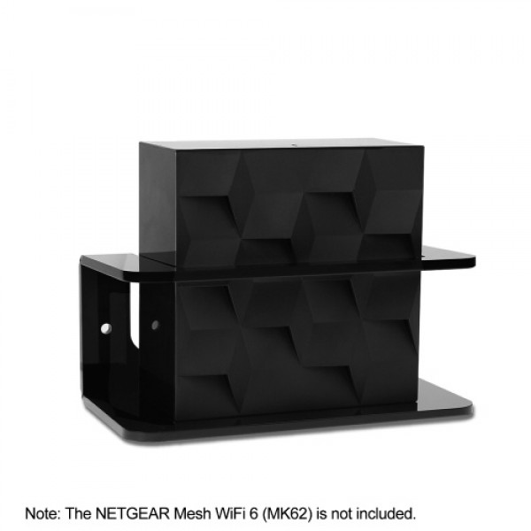 1 Pack Acrylic Wall Mount Bracket compatible with NETGEAR Mesh WiFi 6 (MK62) Mesh Wifi Stand, Black