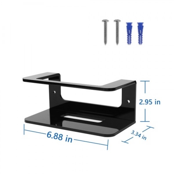 1 Pack Acrylic Wall Mount Bracket compatible with NETGEAR Mesh WiFi 6 (MK62) Mesh Wifi Stand, Black