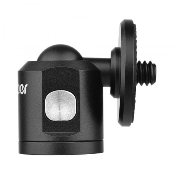 Andoer Mini Ballhead Adapter Camera Tripod Ball Head Mount Alumnum Alloy 1/4 Inch Screw Connector to 3/8 Inch Screw Connector