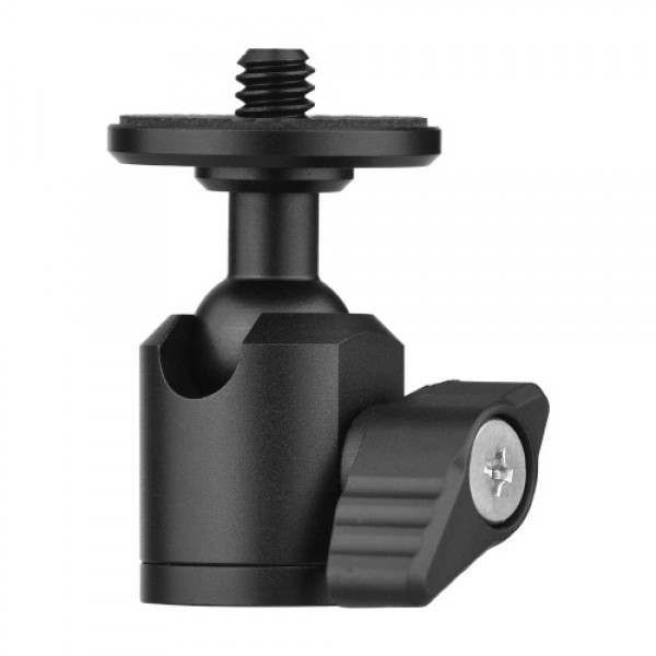 Andoer Mini Ballhead Adapter Camera Tripod Ball Head Mount Alumnum Alloy 1/4 Inch Screw Connector to 3/8 Inch Screw Connector