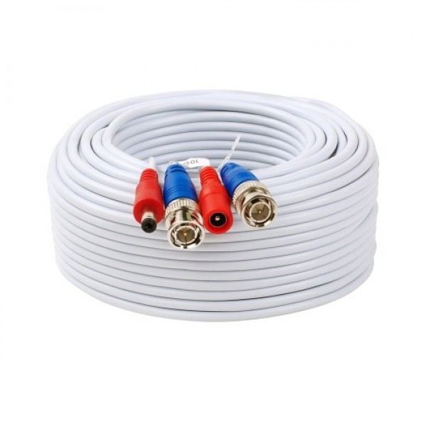 1Pack 100ft /30m 2-in-1 Video Power CCTV Cable BNC Extend Cord