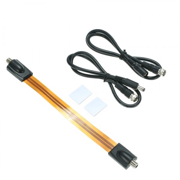 Extreme Slim Flat Power Cable Female F Connector Fits Under Doors Windows Without Drilling 26cm Long + F Male Camera Power Input