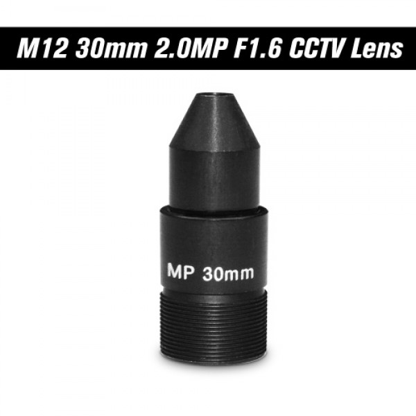 HD 2.0 Megapixel Pinhole 30mm Lens CCTV MTV Board Lens M12*P0.5 Mount Lens 1/2.7" Image Format Aperture F1.6 for Surveillance Se