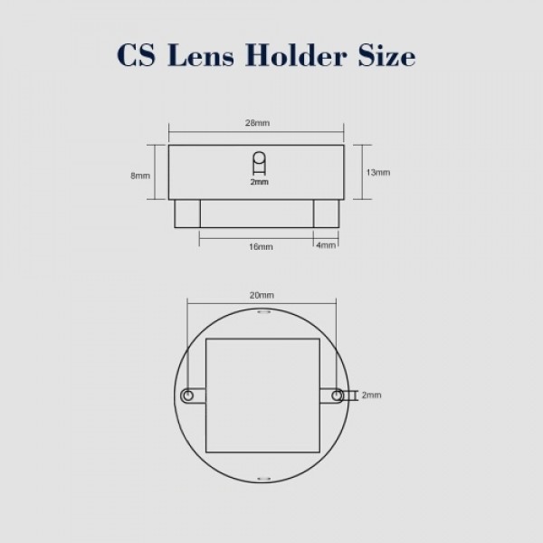 Mixed 4pcs M12 MTV &amp; 4pcs CS Metal Lens