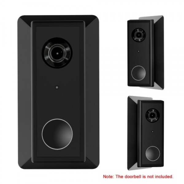 Wall Plate Come with L35°/R35 ° Wedge Compatible With Eufy  Battery Video Doorbell 2K HD Resolution (Battery -Powerd), Plastic M