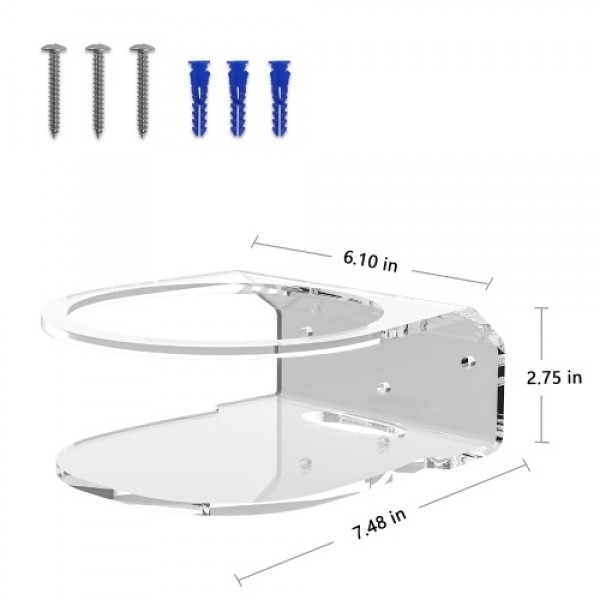 2 Pack Acrylic Wall Mount Bracket Compatible with Meshforce M7 Tri-Band, Transparent