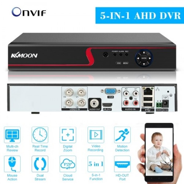 4CH 1080P Full High Definition Hybrid AHD/Analog/TVI/CVI/ DVR CCTV Digital Video Recorder