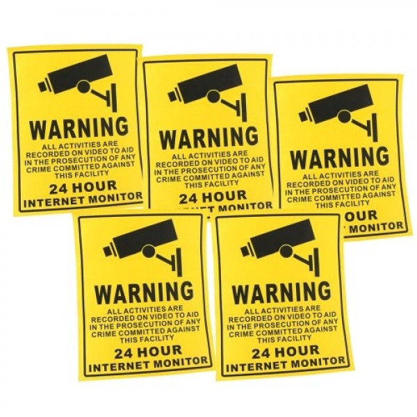 PVC CCTV Video Surveillance Security Camera Alarm Sticker