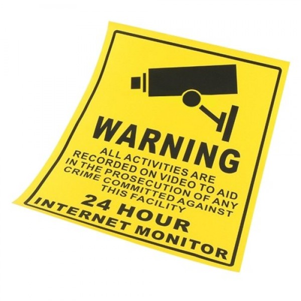 PVC CCTV Video Surveillance Security Camera Alarm Sticker