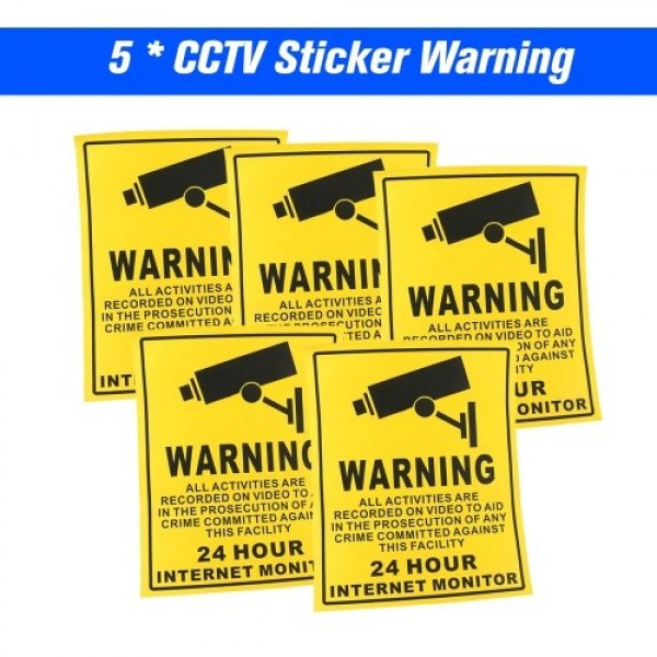 PVC CCTV Video Surveillance Security Camera Alarm Sticker