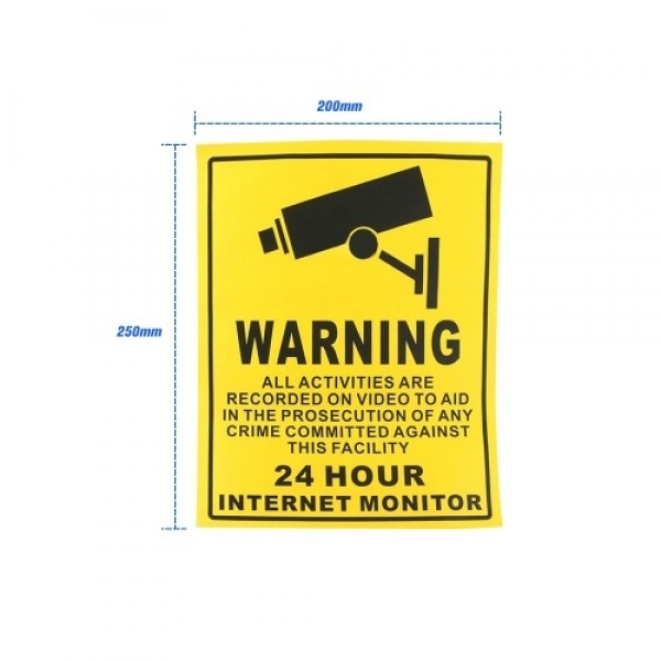 PVC CCTV Video Surveillance Security Camera Alarm Sticker