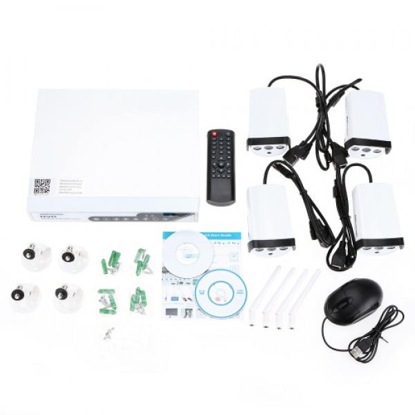 szsinocam 4CH HD 720P H.264 NVR Kit 4pcs IP Camera with Win8 UI and Touch Panel Security System