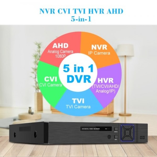 4CH 1080P Full High Definition Hybrid AHD/ONVIF IP/Analog/TVI/CVI/ DVR CCTV Digital Video Recorder