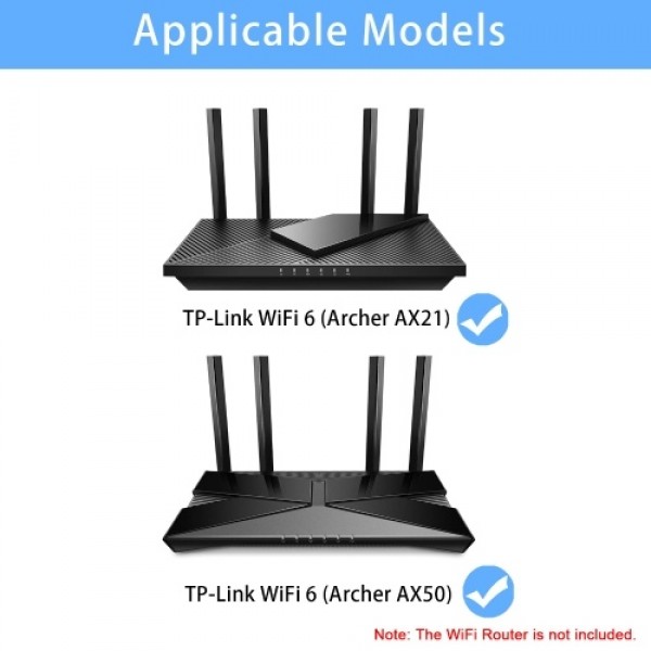 1 Pack Acrylic Wall Mount Bracket Compatible with TP-Link WiFi 6 Router AX1800 (Archer AX21) / AX3000 (Archer AX50), Transparent