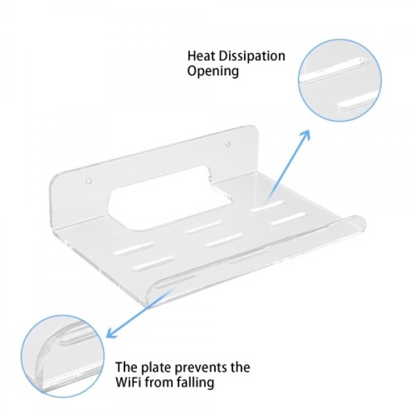 1 Pack Acrylic Wall Mount Bracket Compatible with TP-Link WiFi 6 Router AX1800 (Archer AX21) / AX3000 (Archer AX50), Transparent