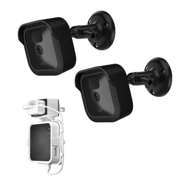 2pcs DF1079+1021+DF1005 Outdoor Security Wall Mount Plus Weatherproof Protective Cover and 360 Degree Adjustable Mount Lock for 