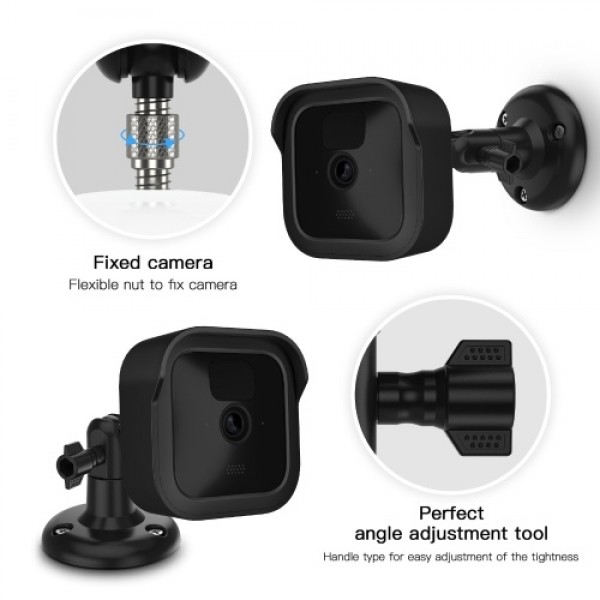 2pcs DF1079+1021+DF1005 Outdoor Security Wall Mount Plus Weatherproof Protective Cover and 360 Degree Adjustable Mount Lock for 