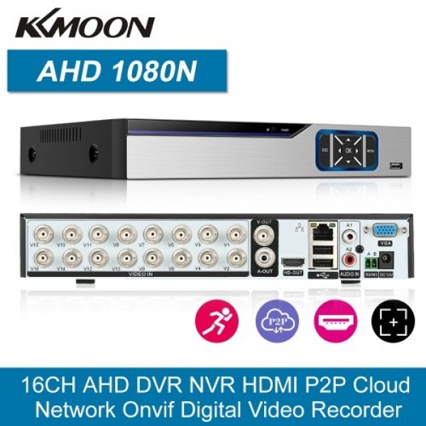 16CH 1080P Full High Definition Hybrid AHD/ONVIF IP/Analog/TVI/CVI/ DVR CCTV Digital Video Recorder DVR P2P Remote Phone Monitor