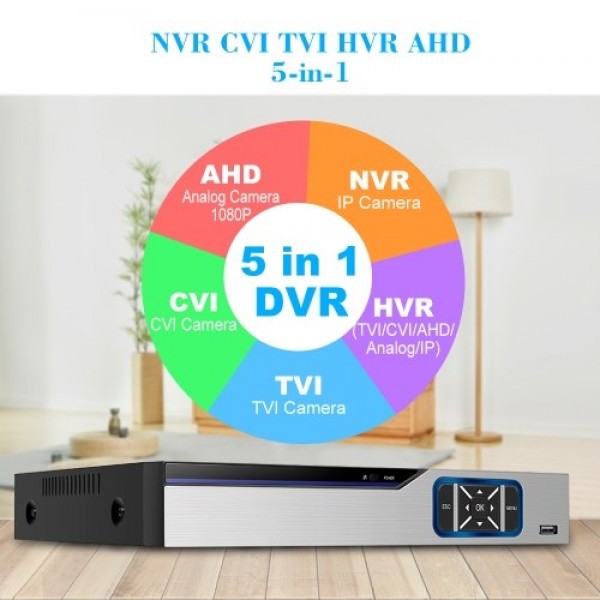 16CH 1080P Full High Definition Hybrid AHD/ONVIF IP/Analog/TVI/CVI/ DVR CCTV Digital Video Recorder DVR P2P Remote Phone Monitor