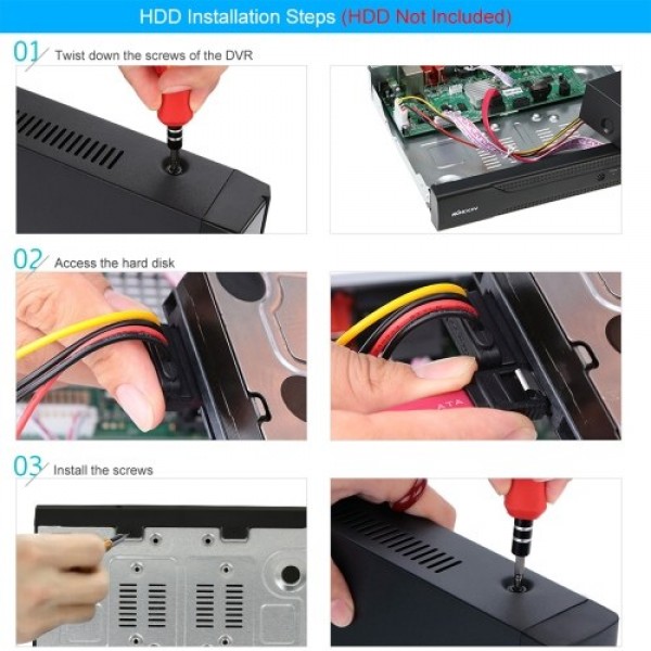 1080P Full High Definition 16-Channel Hybrid Digital Video Recorder, 4-in-1 DVR Security Recorder for Security Camera, Without H