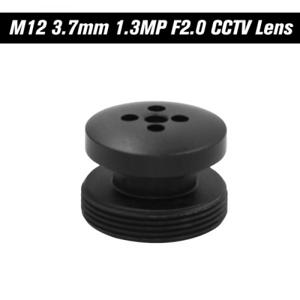 3.7mm M12 Button Lens M12 Mount, 1.3 Megapixel 80degree Horizontal Viewing Angle F2.0 fixed Iris for CCTV Cameras