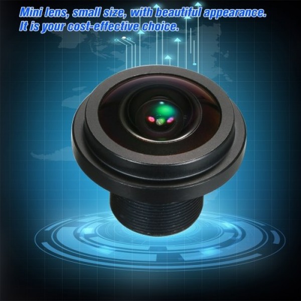 1.7mm Fisheye Lens HD 5.0 Megapixel M12 Mount 1/2.5" F2.0 For CCTV IP Camer