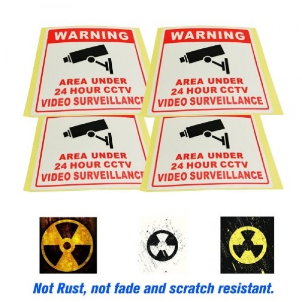 PVC Home CCTV Video Surveillance Security Camera Alarm Sticker