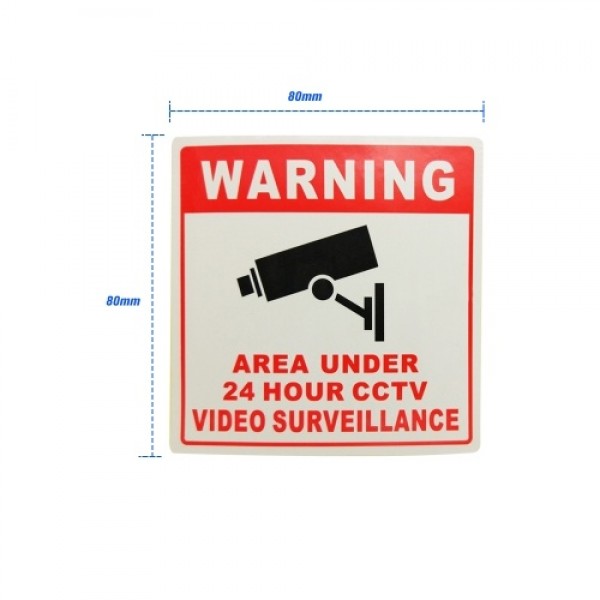 PVC Home CCTV Video Surveillance Security Camera Alarm Sticker