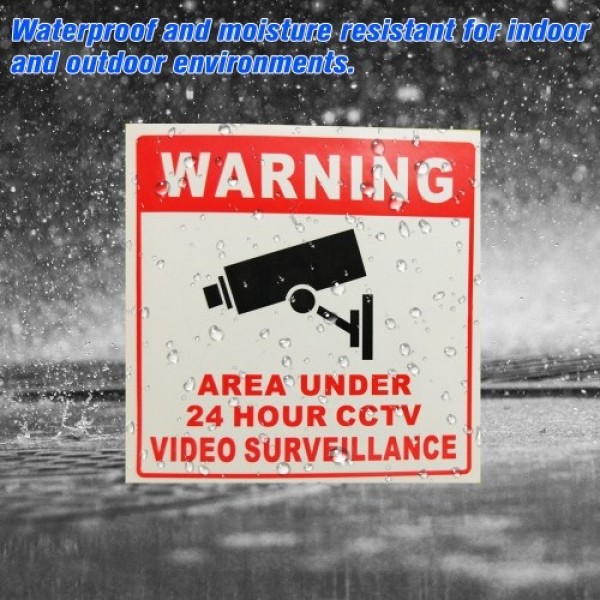 PVC Home CCTV Video Surveillance Security Camera Alarm Sticker