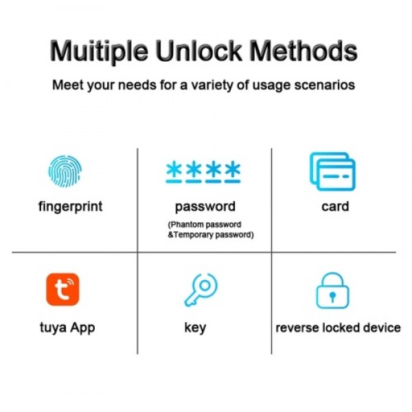 WAFU Tuya Fingerprint Lock Indoor Electronic Lock