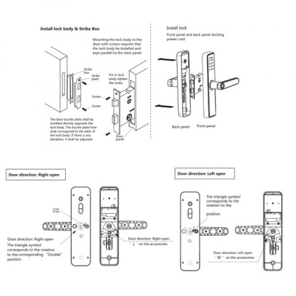 WAFU Tuya Fingerprint Lock Indoor Electronic Lock