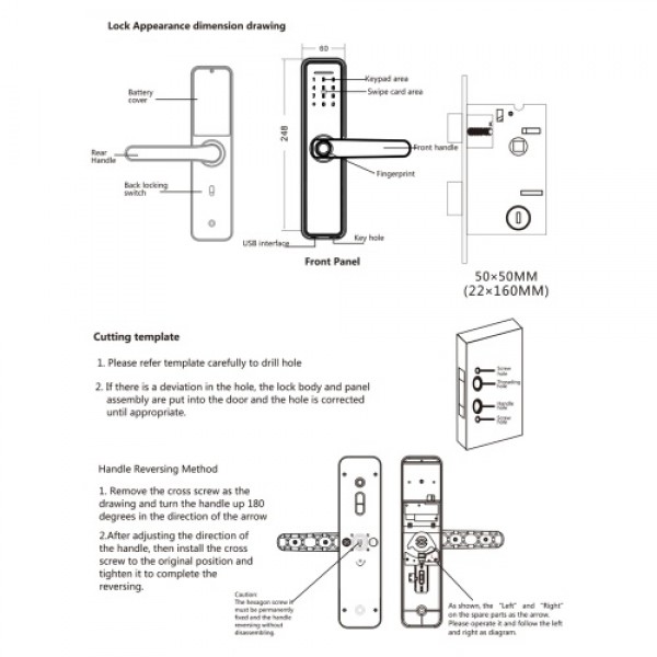 WAFU Tuya Fingerprint Lock Indoor Electronic Lock