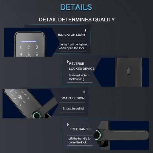 WAFU Tuya Fingerprint Lock Indoor Electronic Lock