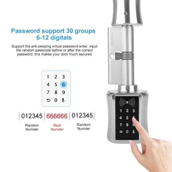 Smart Cylinder Lock Password Keyless Electronic Door Lock