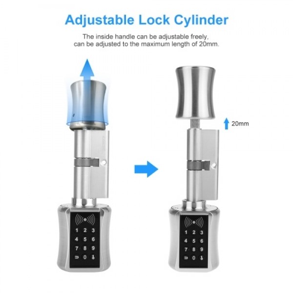 Smart Cylinder Lock Password Keyless Electronic Door Lock