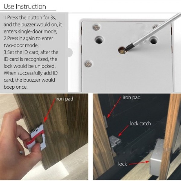 Battery IC Card Sensor Cabinet Drawer Intelligent SmartLock