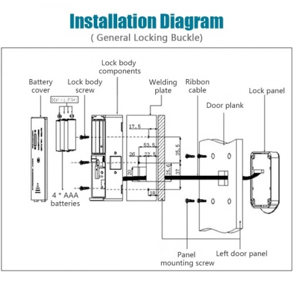 Electronic Cabinet Lock Keypad Lock