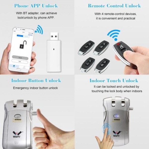 WAFU WF-010U Wireless Security Invisible Keyless Entry Door Intelligent Lock