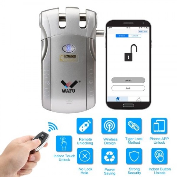 WAFU WF-010U Wireless Security Invisible Keyless Entry Door Intelligent Lock