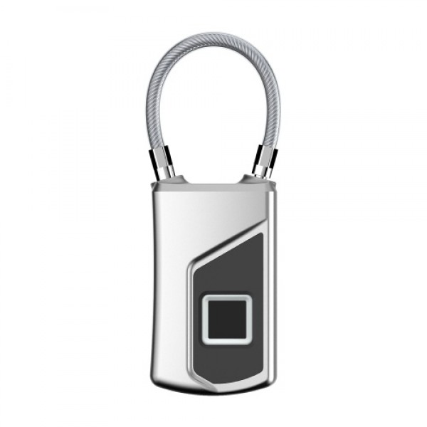 Smart Fingerprint Padlock LED Safe USB Charging Rechargeable