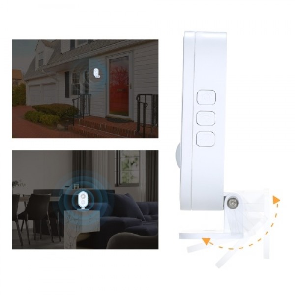 Wifi Smart Doorbell Door Chime Motion Sensor Door Bell with Alert Counting Volume Adjustment 30 Ringtones for Home Store Market 