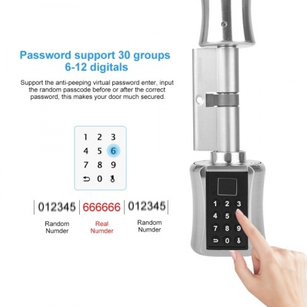 Smart Cylinder Lock Intelligent Biometric Door Lock