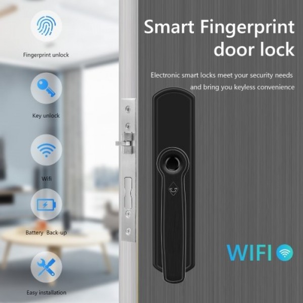 Smart Fingerprint Door Lock Key-less Entry Door Locks