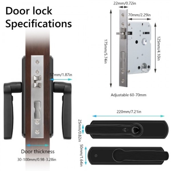 Smart Fingerprint Door Lock Key-less Entry Door Locks